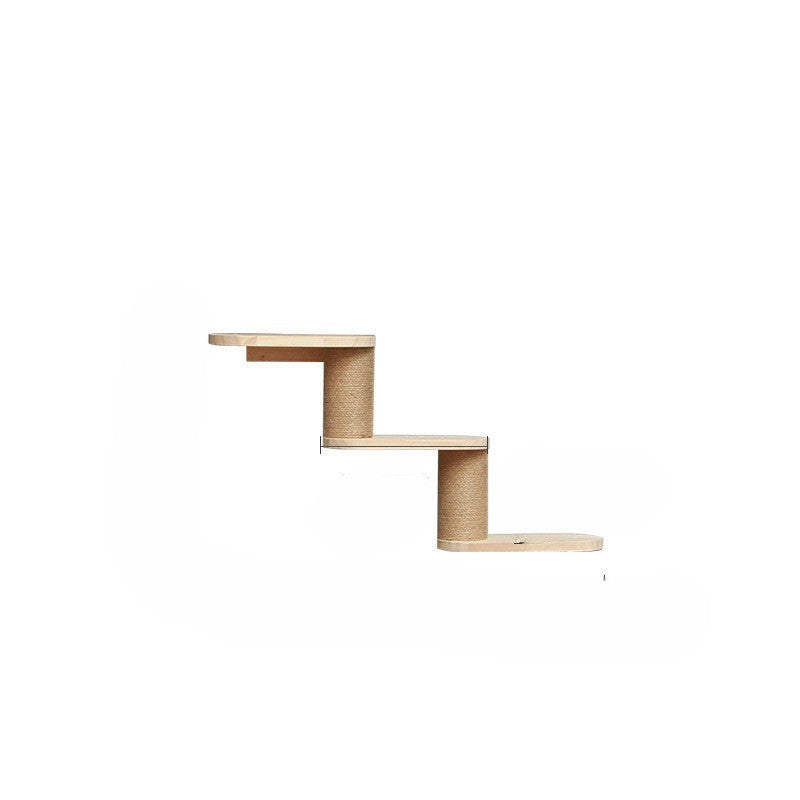 Wall Climbing Frame For Cats With Suspended Platform And Ladder