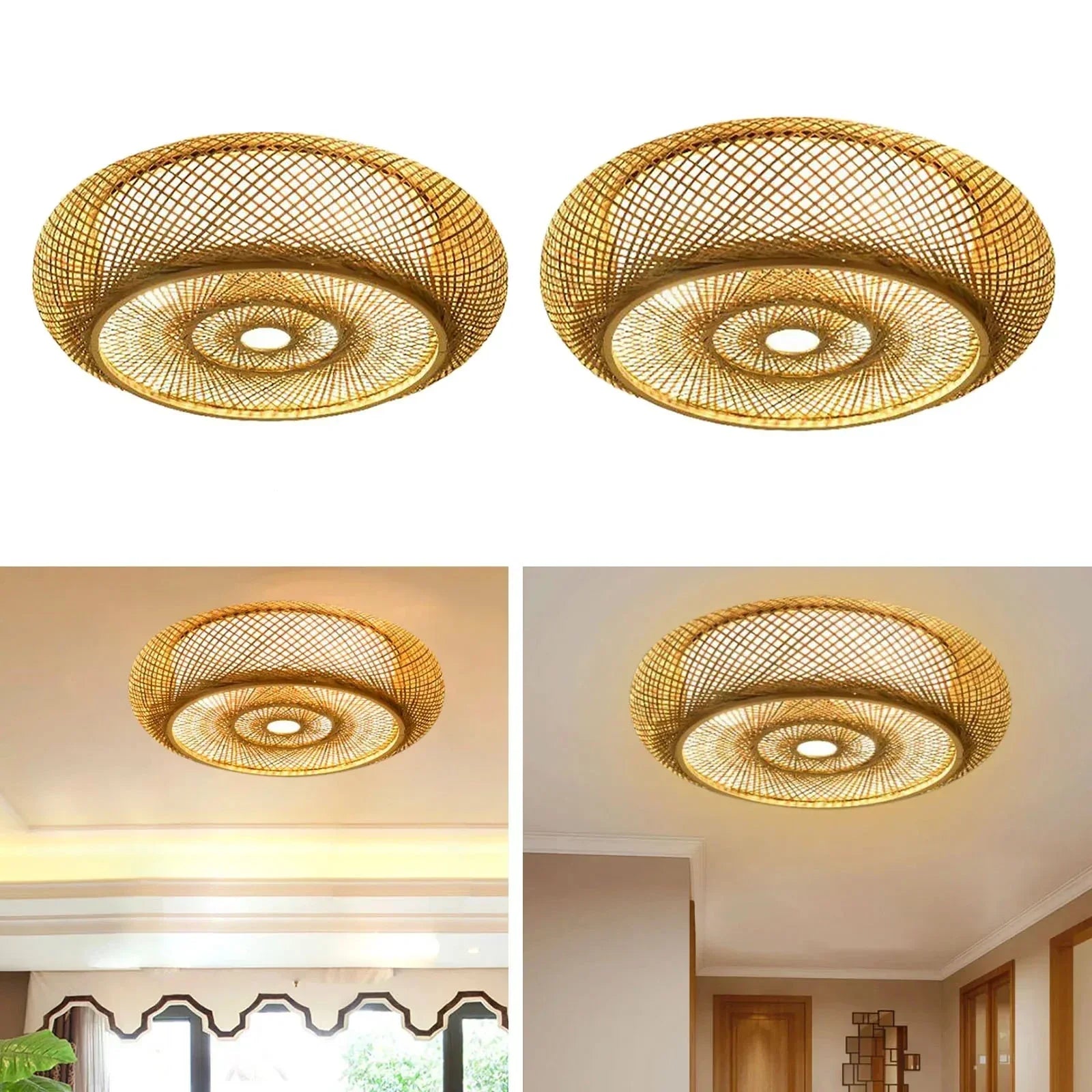 Lámpara colgante de bambú natural - Elegancia y autenticidad