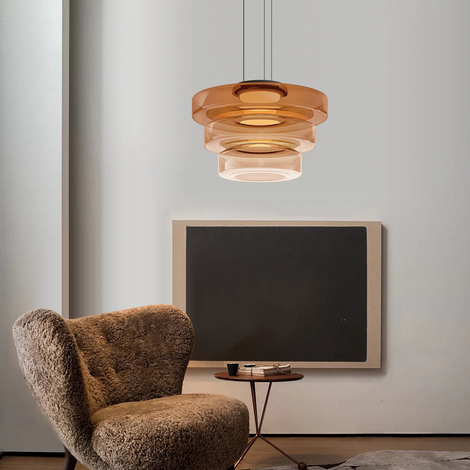 Hængelampe i glas i Bauhaus-stil - elegance og modernitet