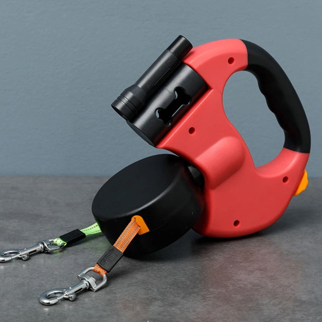 Låt Dubbel Återvinningsbar För Hundar – Med LED-lampa Och Påse Dispenser