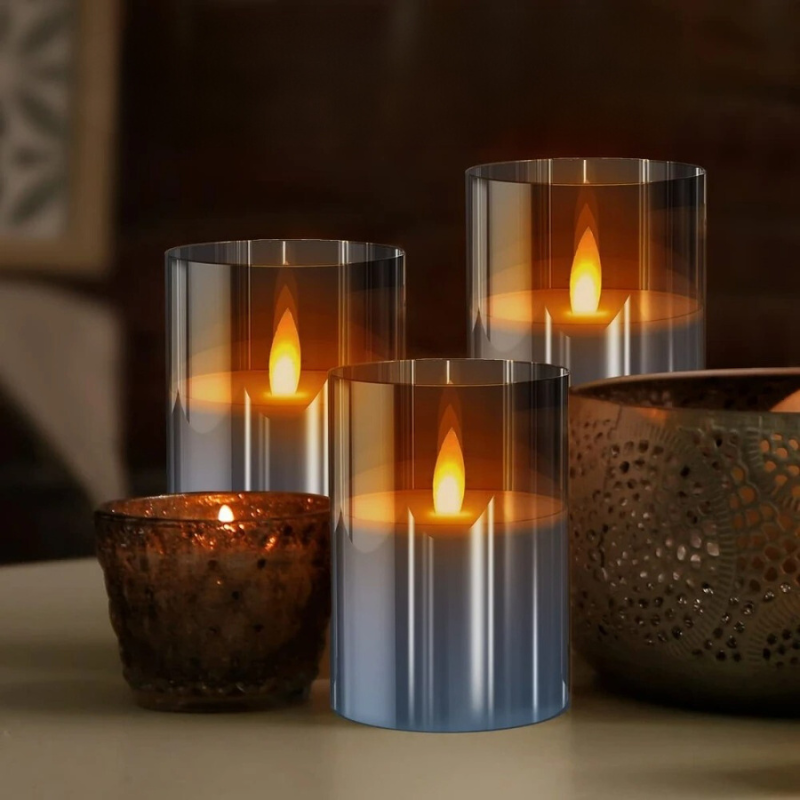 Velas Elétricas Realistas – Brilho Filtrado Sem Cera Nem Chama