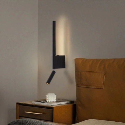 Aplique de pared LED con lectura – Práctica y elegante