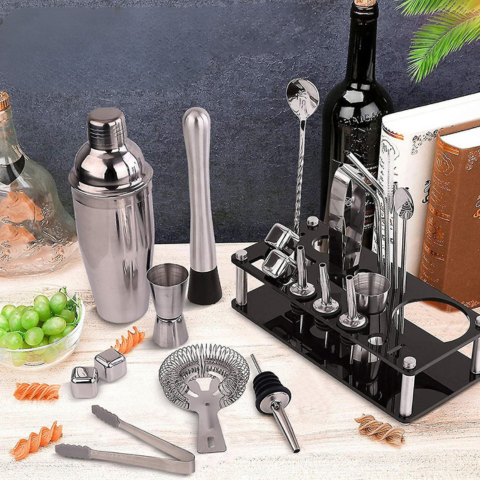 Set da Barman Completo – 23 Pezzi per Cocktail Casalinghi o Professionali