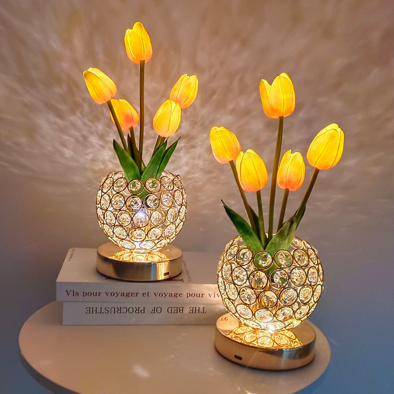 Berøringslampe – Elegant krystallglans