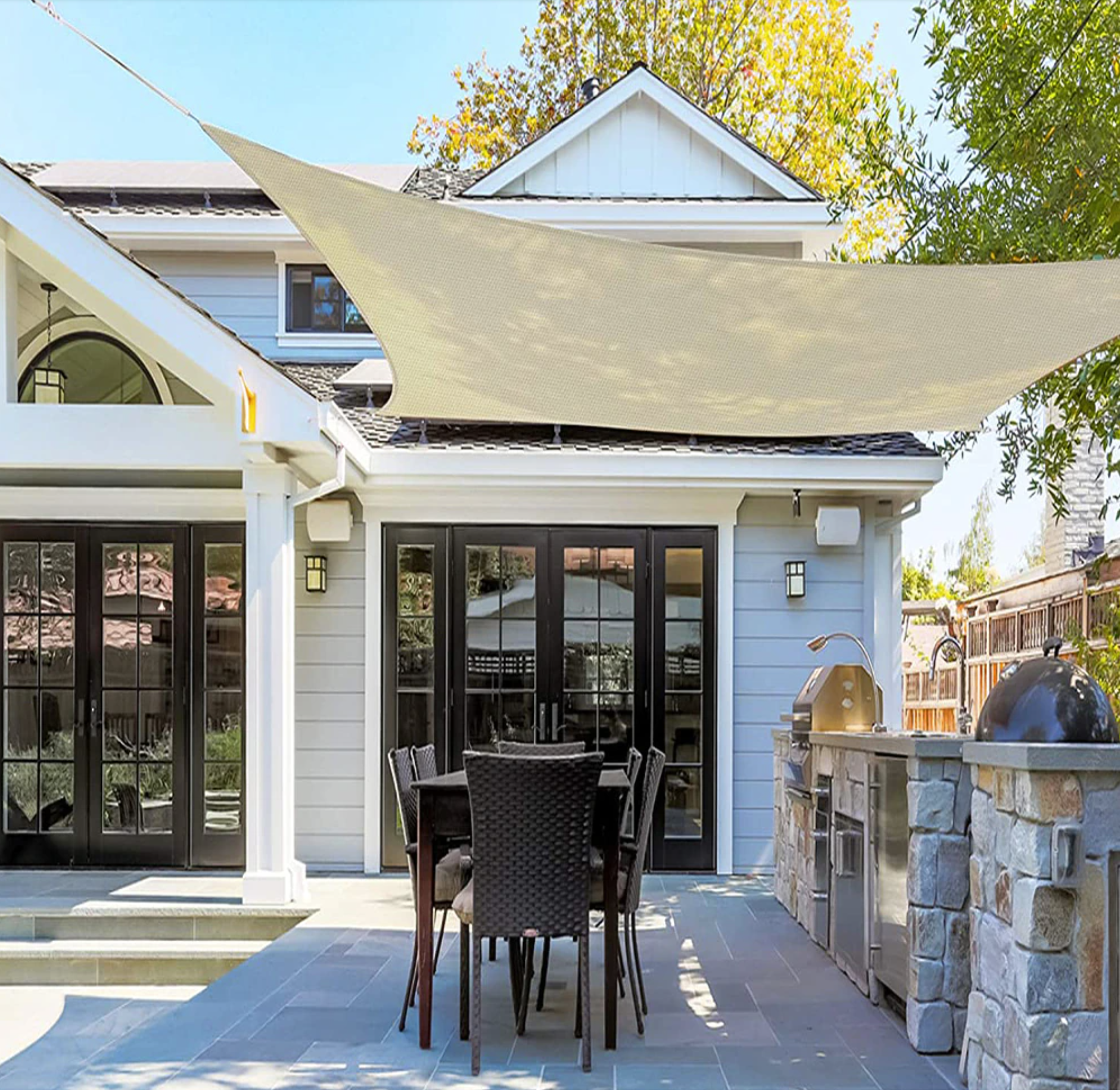 Vattentät Skuggsegling – Solskydd och Elegans för Trädgård