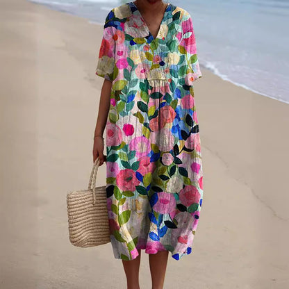 Sabrine | Vestido Midi Feminino – Leveza e Espírito Estival 