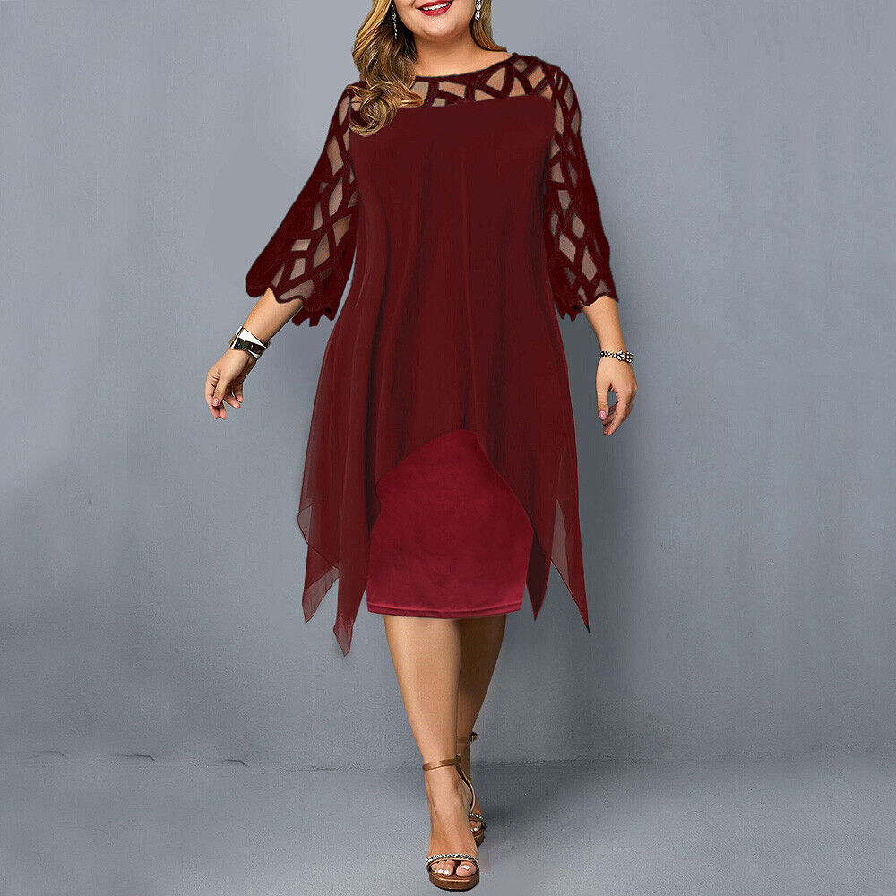 Blandine | Abendkleid in Übergröße – Eleganter Stil und asymmetrischer Saum 