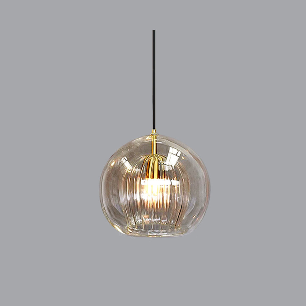 Elegant og Varme Glasspendellampe – Stil og Raffinement 