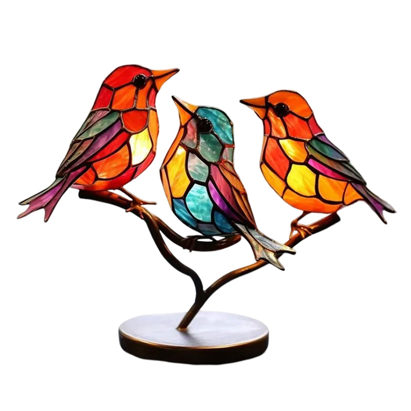Dekorativní ornament – Ptáci sedící na větvi 