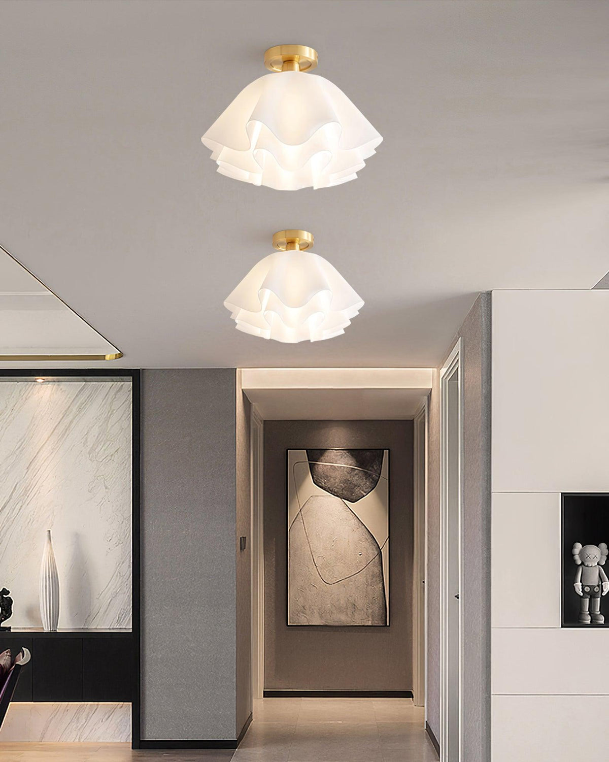 Moderný Elegantný Stropný Luster – Refinované Osvetlenie a Teplá Atmosféra 
