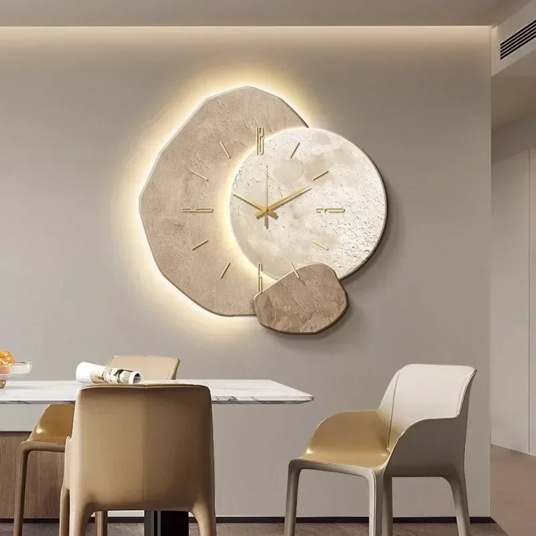 Stort Väggur – Modern Design Och Ambient LED-ljus 