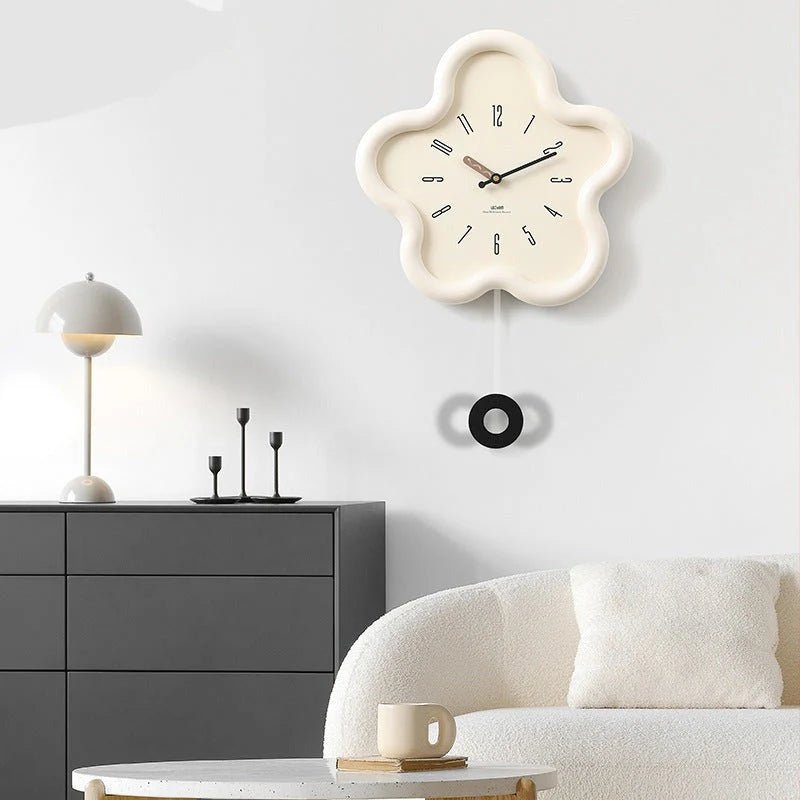 Wanduhr Pendelblume 3D – Elegante Dekoration und moderner Stil 