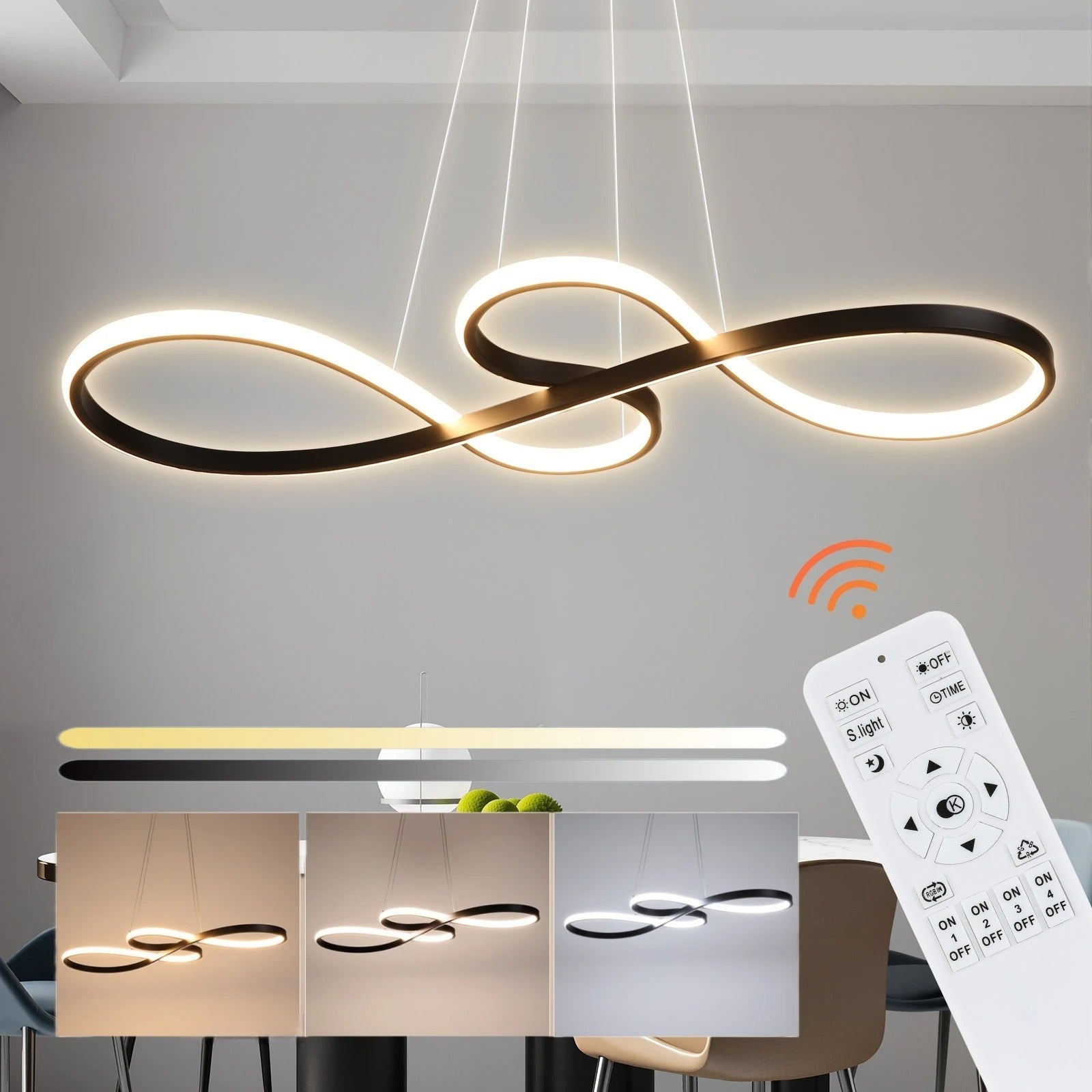 إضاءة LED حديثة على شكل حلقات - تصميم أنيق ومستقبلي 