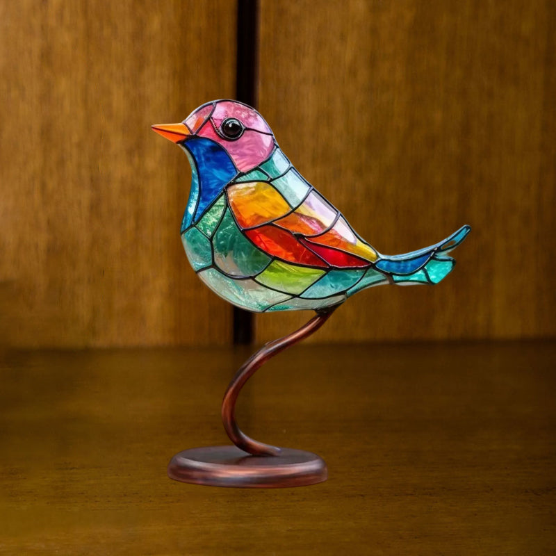 Dekorativní ornament – Ptáci sedící na větvi 