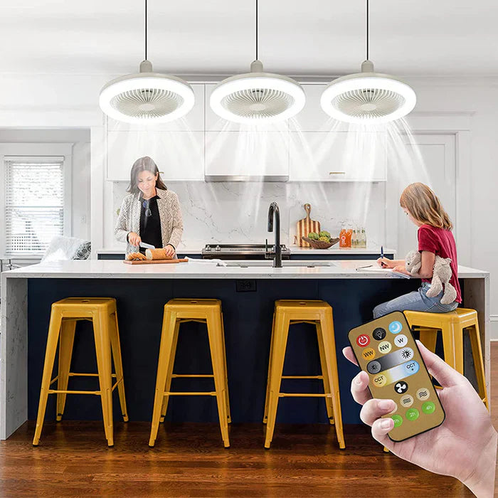 Ventilador de Techo Multifuncional – Circulación de Aire y Iluminación Integrada 