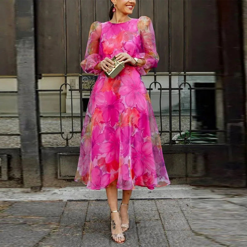 Sophie | Abito Floreale Elegante – Stile Chic e Femminile 