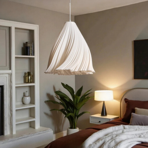 Plafonnier En Tissu Ondulant – Style Chic Et Aérien