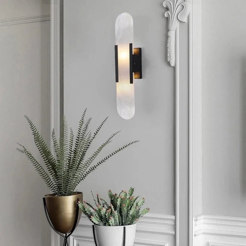 Aplique de pared LED negra y dorada – Elegancia moderna y diseño chic 