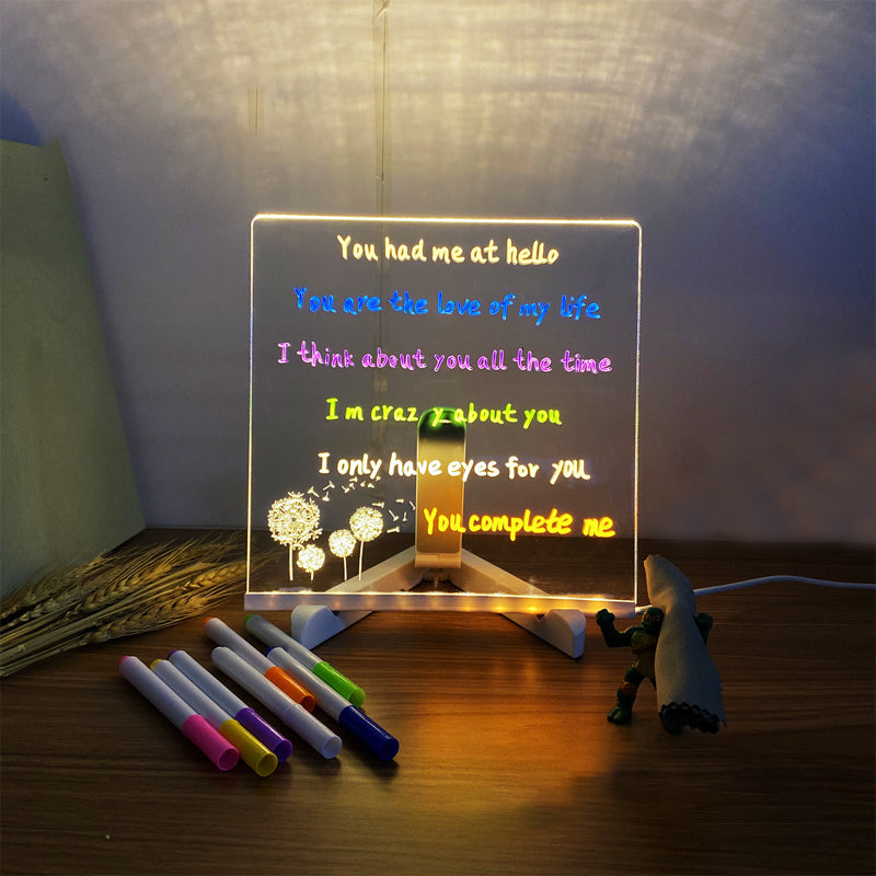 Light-Up Writable Board – Draw, Illuminate, and Start Again Infinitely 