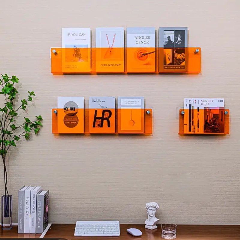 Estante de Pared para Revistas Transparente – Diseño Chic y Moderno 