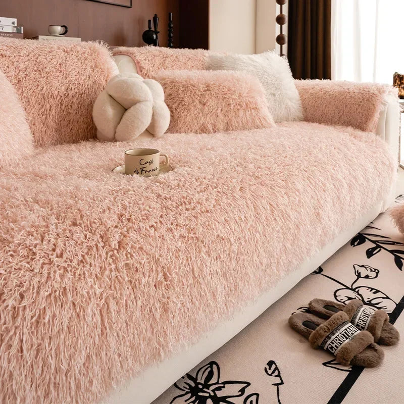 Soft Plush Sofa Cover - confort absolut și stil elegant