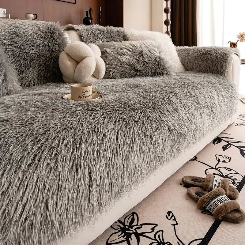 Blødt plys-sofaovertræk - absolut komfort og elegant stil